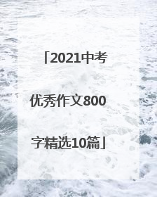 2021中考优秀作文800字精选10篇